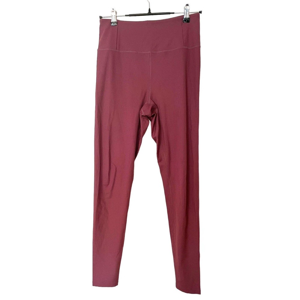 Girlfriend Collective Mauve Pink Ribbed Leggings Size Medium High Waist Ankle‎